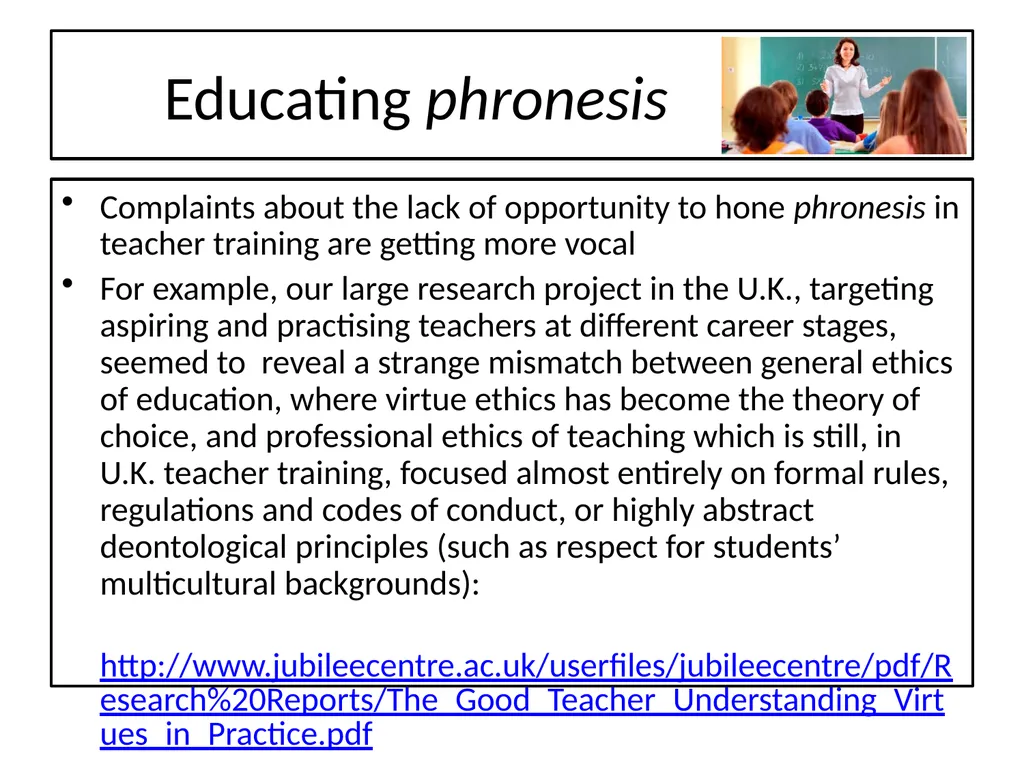 The Jubilee Centre for Character and Virtues - slide 3 of 22