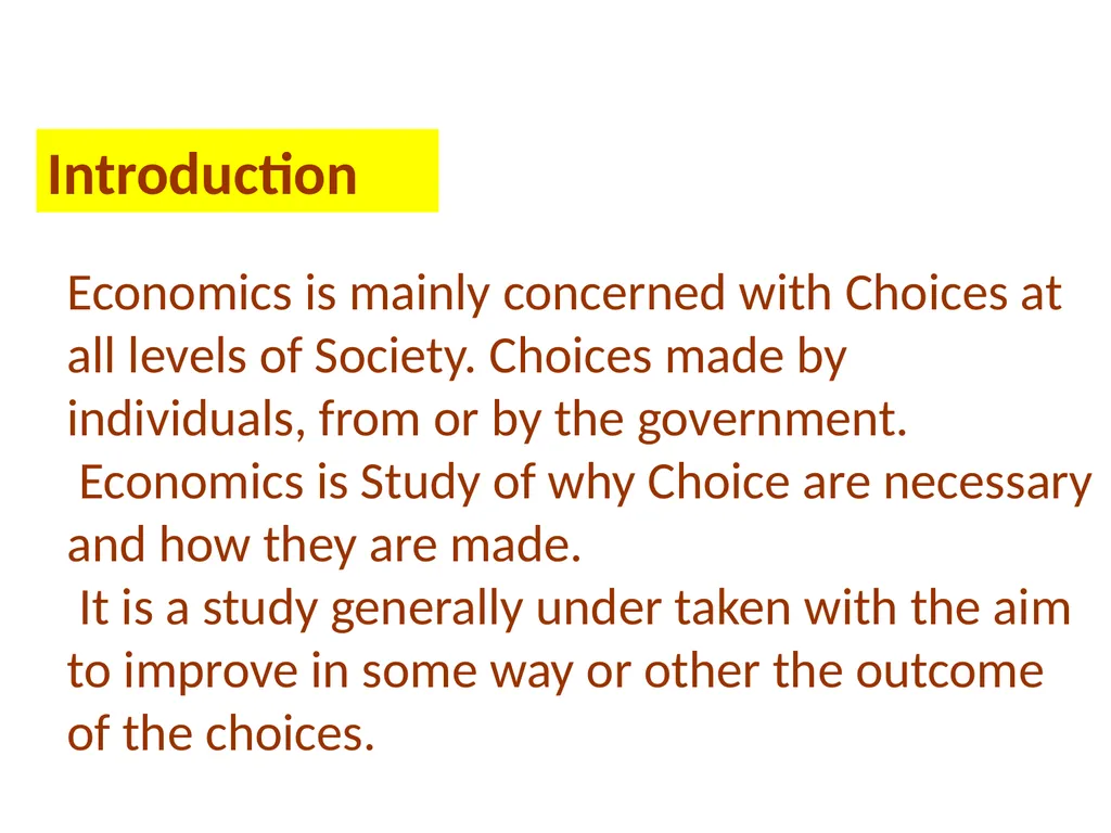 ECONOMICS-BASIC CONCEPTS IN ECONOMICS Presentation - slide 13 of 26