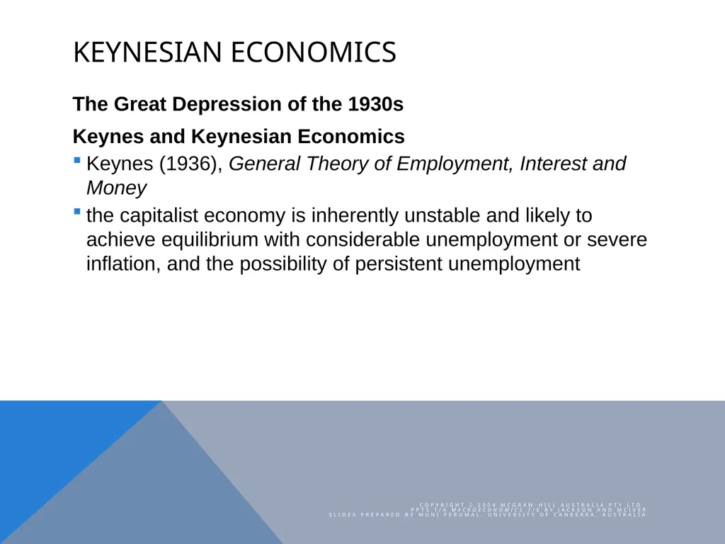 The Keynesian Critique of the Classical System - slide 2 of 16