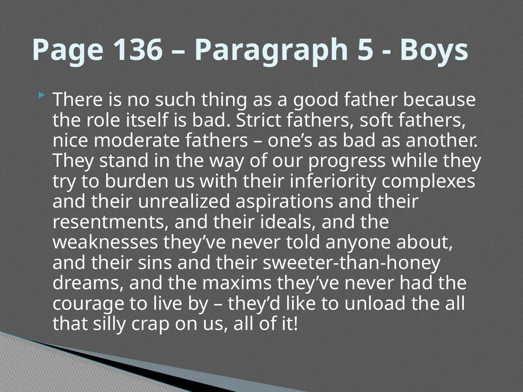 Existentialism in the Sailor Who Fell From Grace - slide 37 of 46