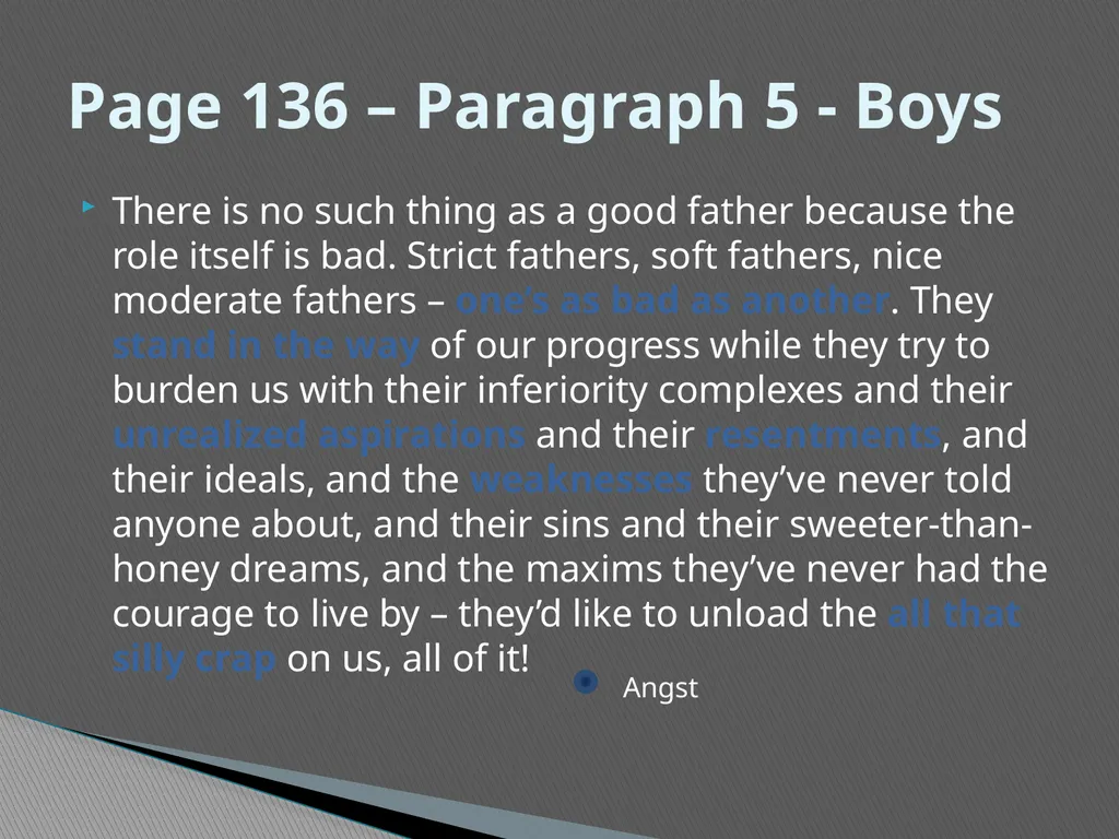 Existentialism in the Sailor Who Fell From Grace - slide 38 of 46