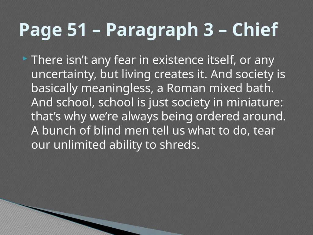 Existentialism in the Sailor Who Fell From Grace - slide 25 of 46