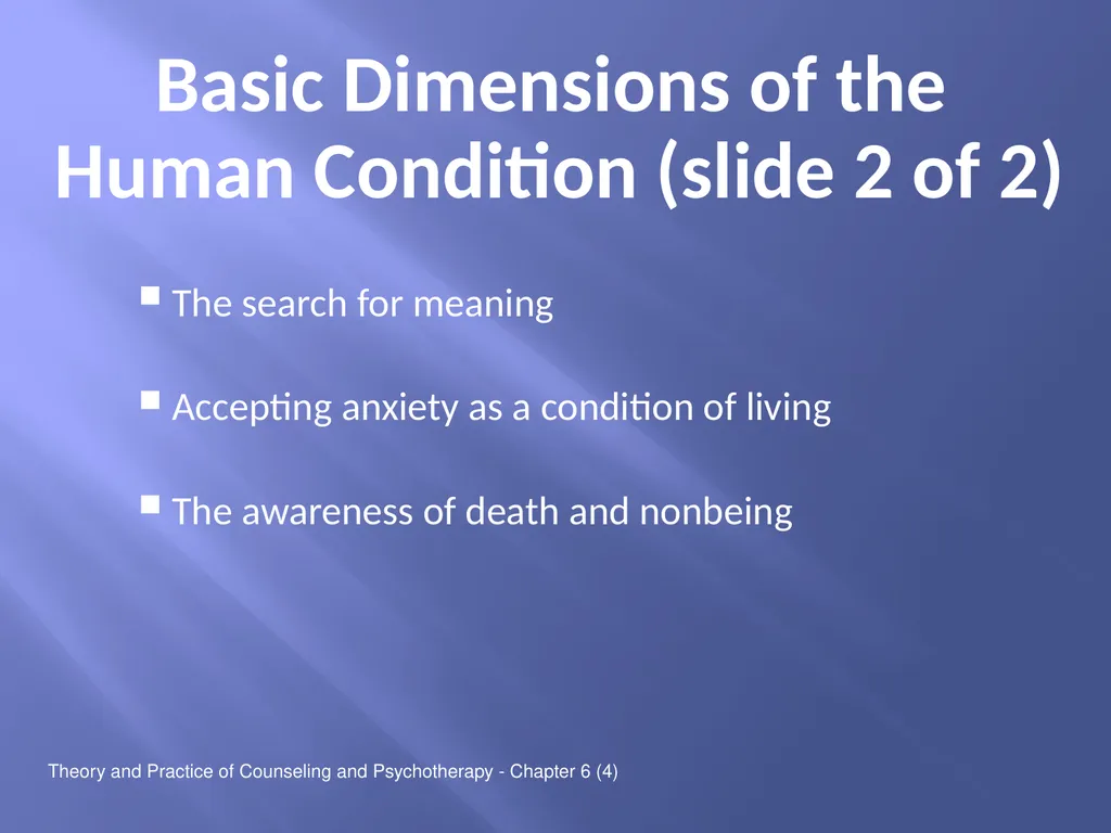 Theory and Practice of Counseling and - slide 6 of 26