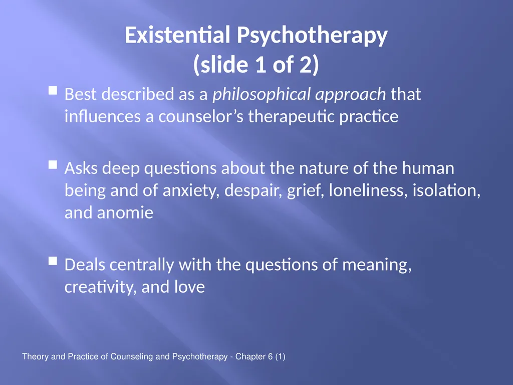 Theory and Practice of Counseling and - slide 3 of 26