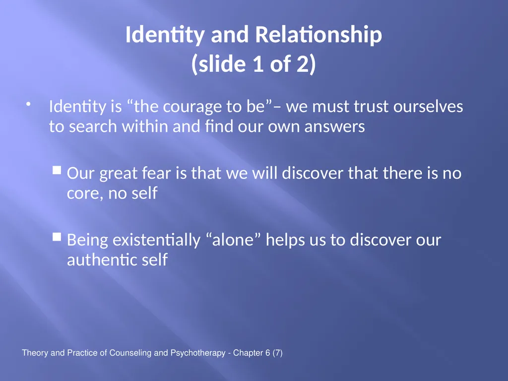 Theory and Practice of Counseling and - slide 9 of 26