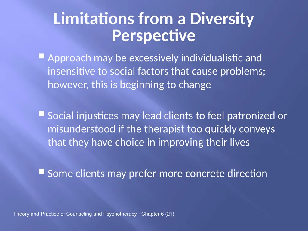 Theory and Practice of Counseling and - slide 23 of 26