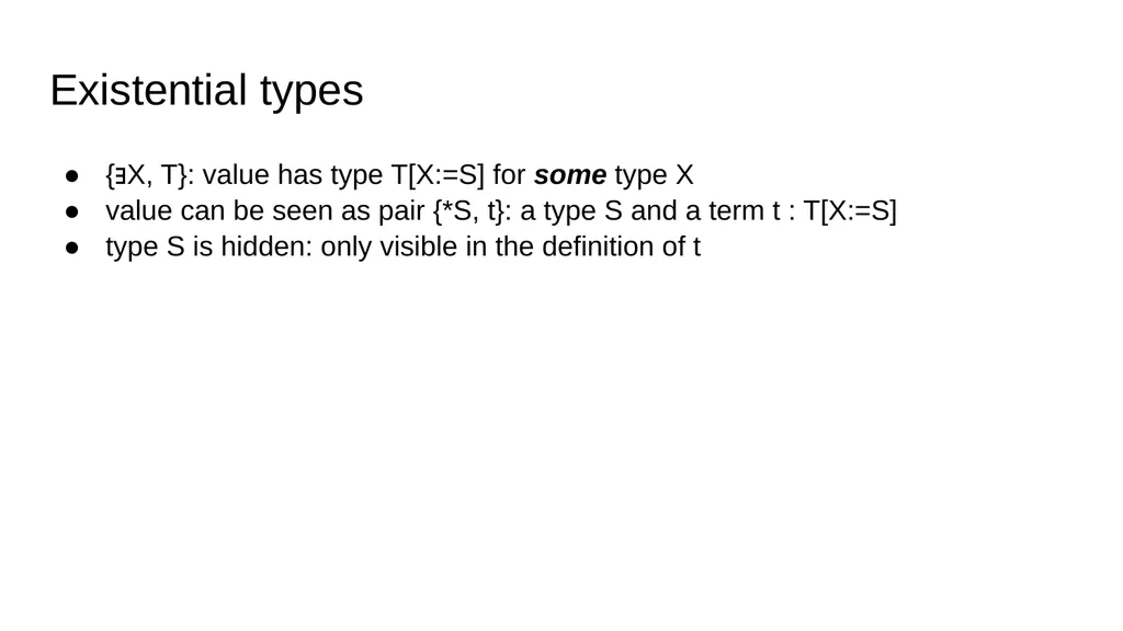Existential Types Sijmen van Bommel & Quinten Kock - slide 3 of 17