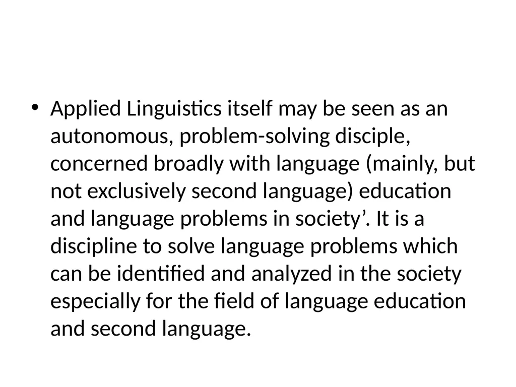 Applied Linguistics Definitions Applied - slide 4 of 9