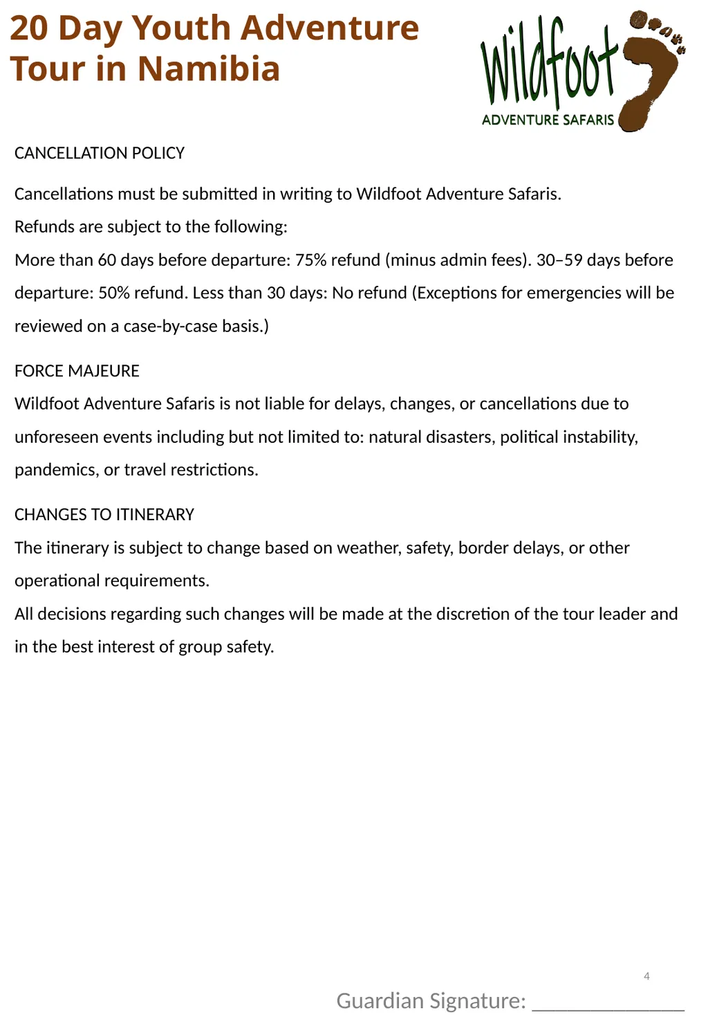 Youth Adventure Program – Parental Consent & - slide 4 of 7