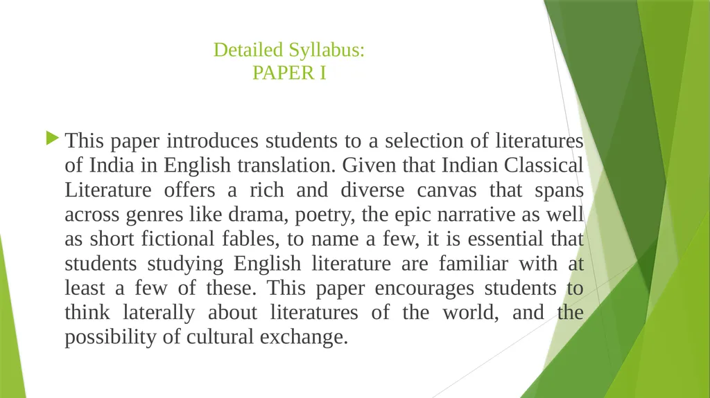 SYLLABUS B.A. Honours in English under CBCS - slide 4 of 12