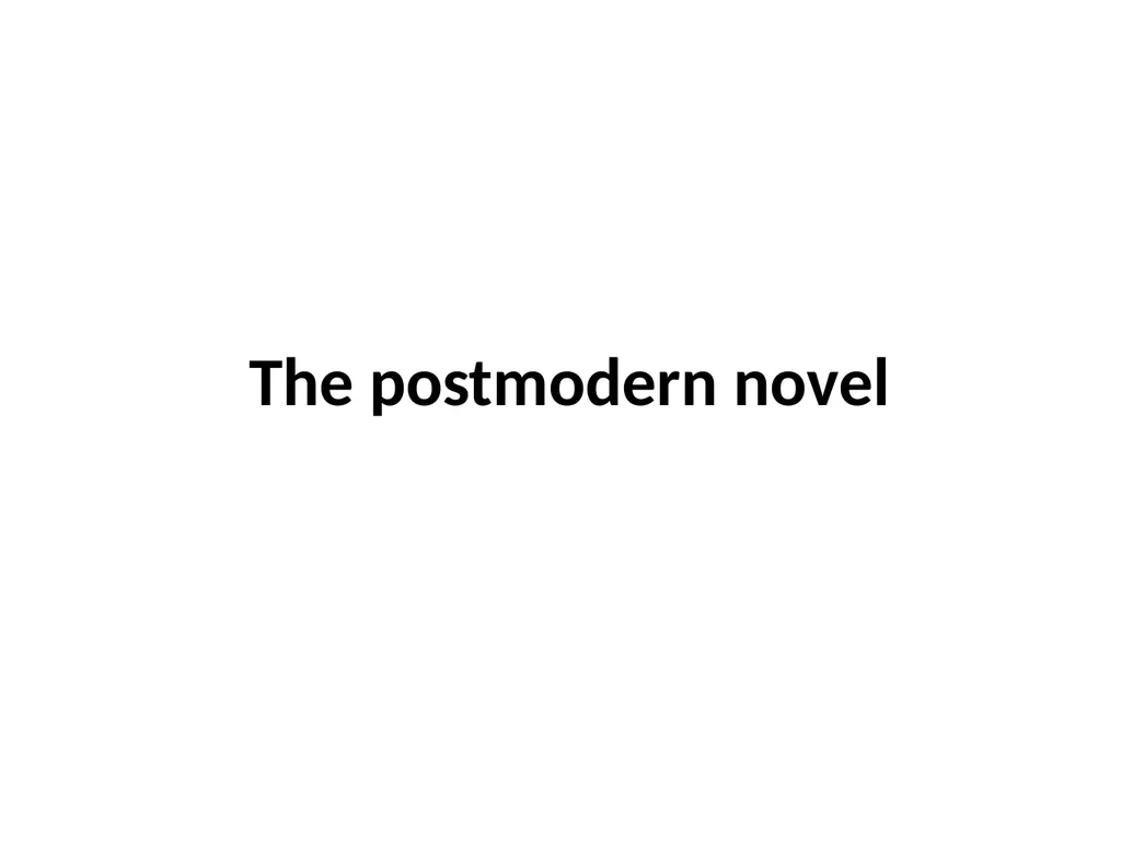 POSTMODERNISM a response to the elitist and - slide 24 of 34