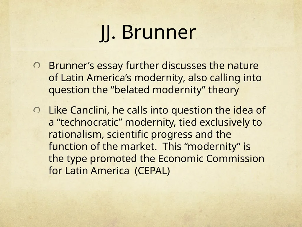 Modernity and Postmodernity in Latin America - slide 7 of 13