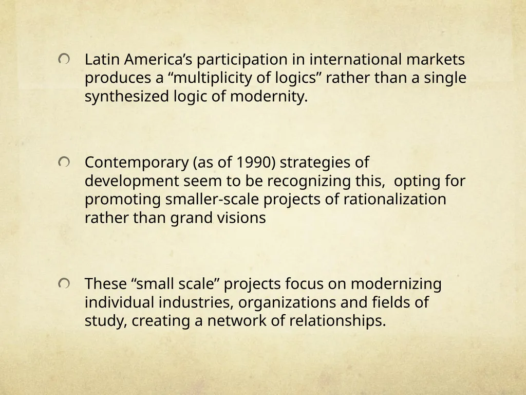 Modernity and Postmodernity in Latin America - slide 9 of 13