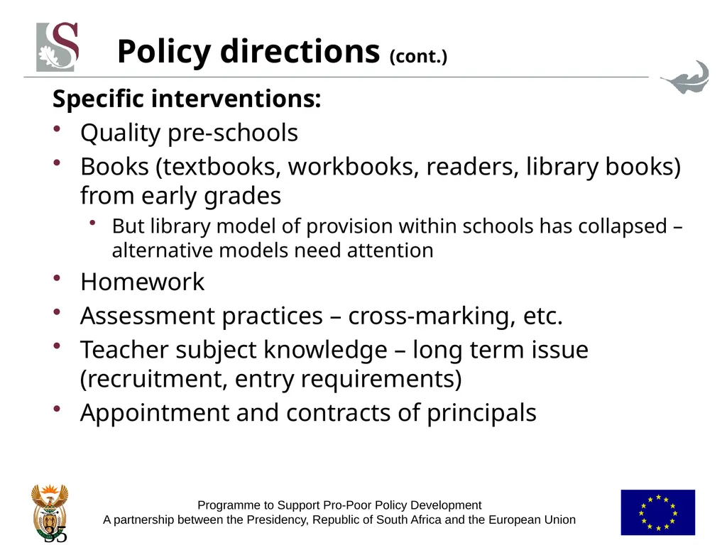 Towards identifying policies to address - slide 33 of 34