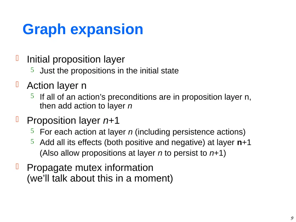 1 GraphPlan Alan Fern * * Based in part on - slide 9 of 46