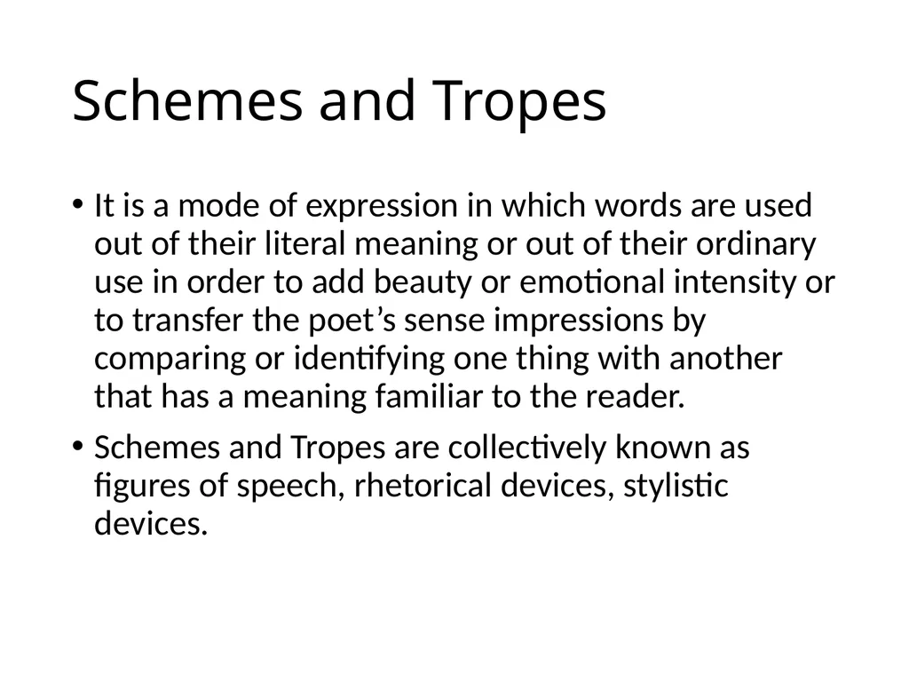 Schemes and Topes Stylistics 551 Lecture 22 - slide 3 of 19