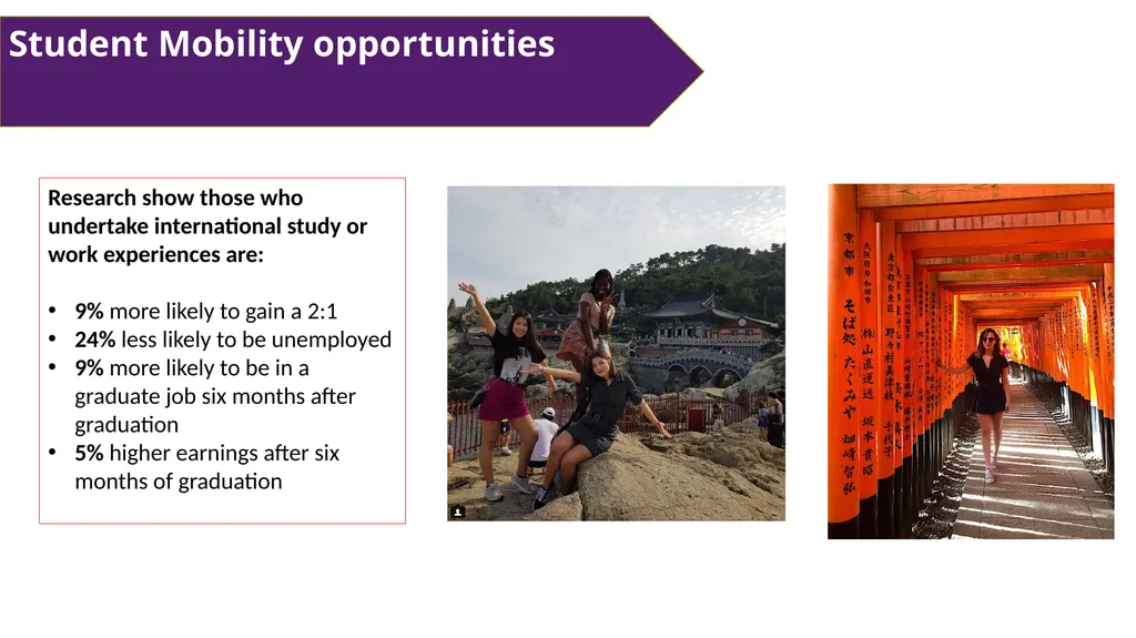 Student Mobility opportunities Research show those - slide 1 of 8