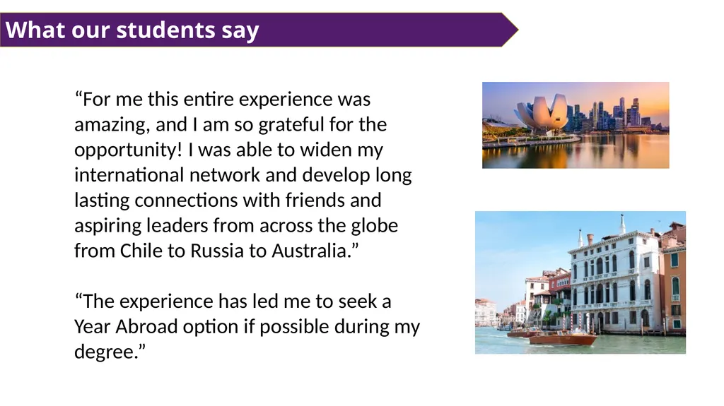 Student Mobility opportunities Research show those - slide 8 of 8