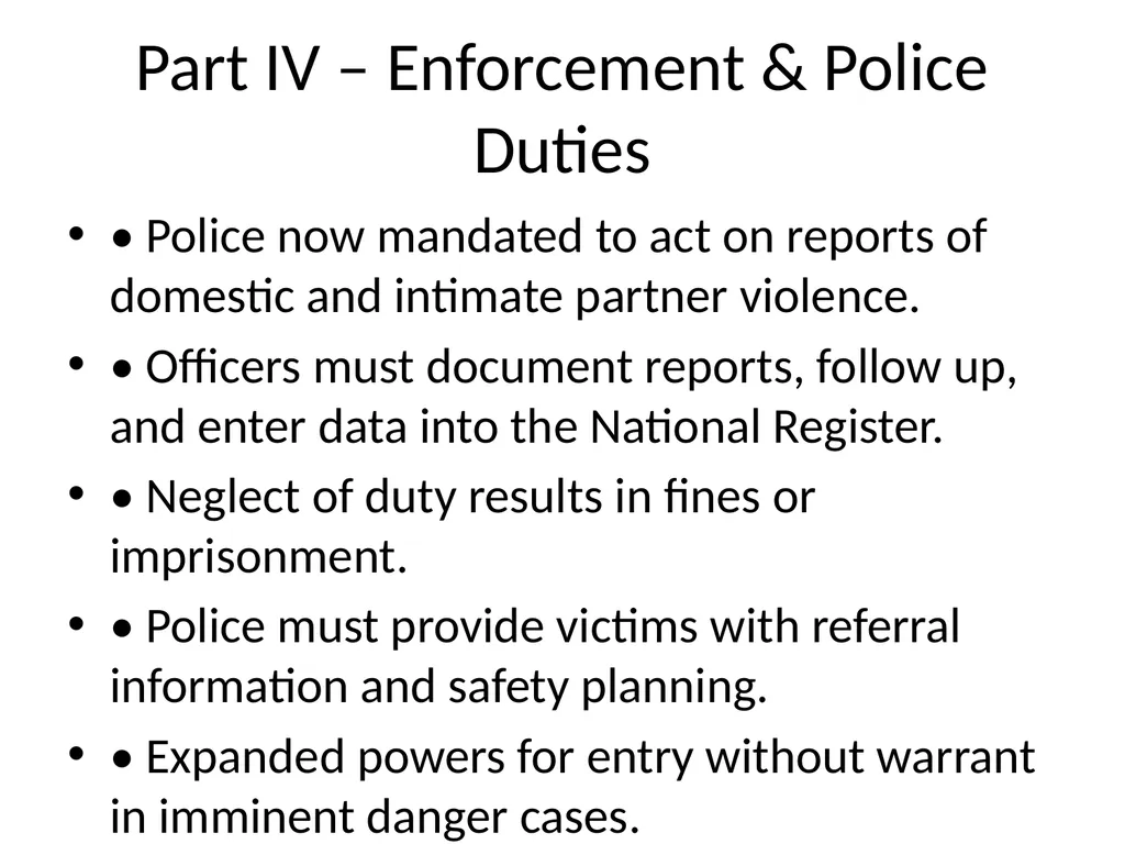 Comparative Overview: Domestic Violence Act 2020 - slide 5 of 8