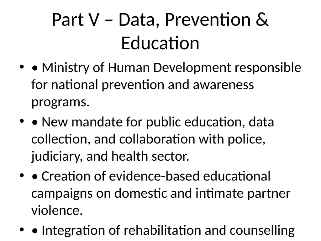 Comparative Overview: Domestic Violence Act 2020 - slide 6 of 8