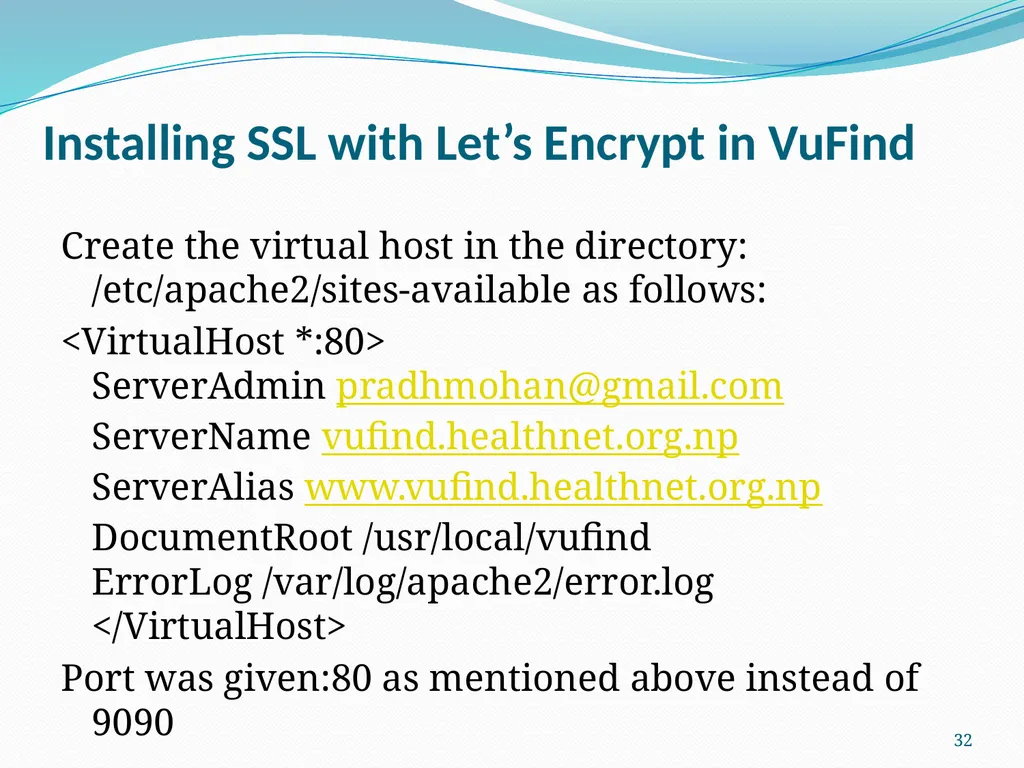 SSL (Secure Sockets Layer) for Library Software - slide 32 of 37