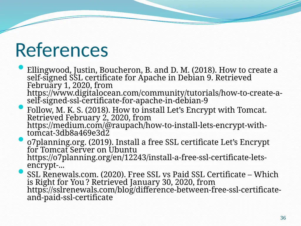 SSL (Secure Sockets Layer) for Library Software - slide 36 of 37