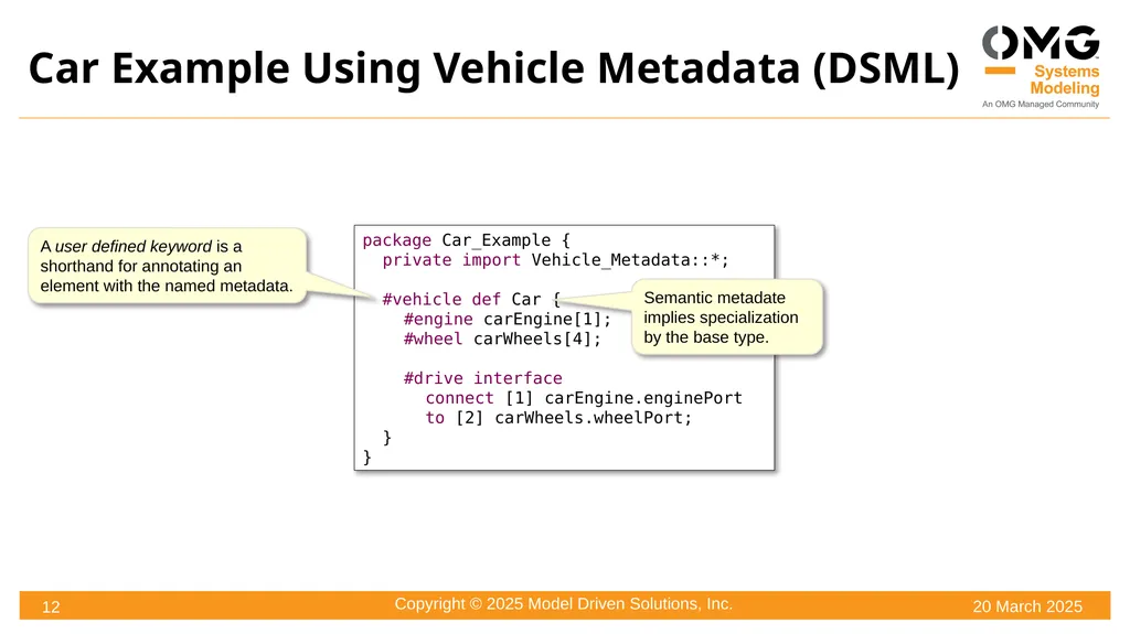 SysML® v2 Summit Reston VA 20 March 2025 Ed - slide 12 of 17