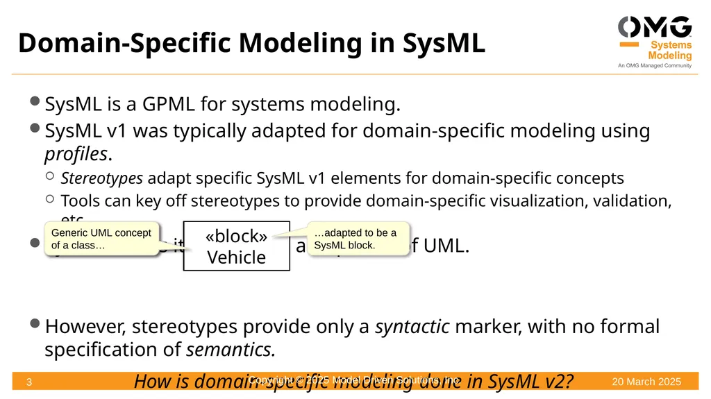 SysML® v2 Summit Reston VA 20 March 2025 Ed - slide 3 of 17