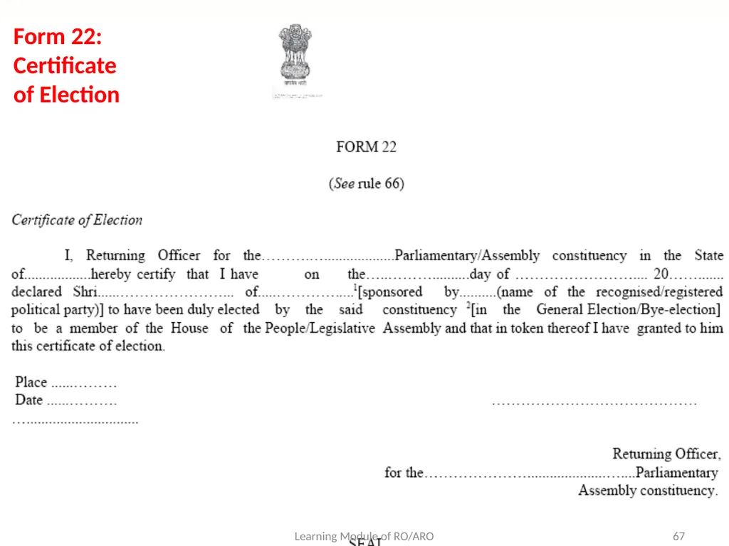 Learning Objective : To understand the law and - slide 67 of 73