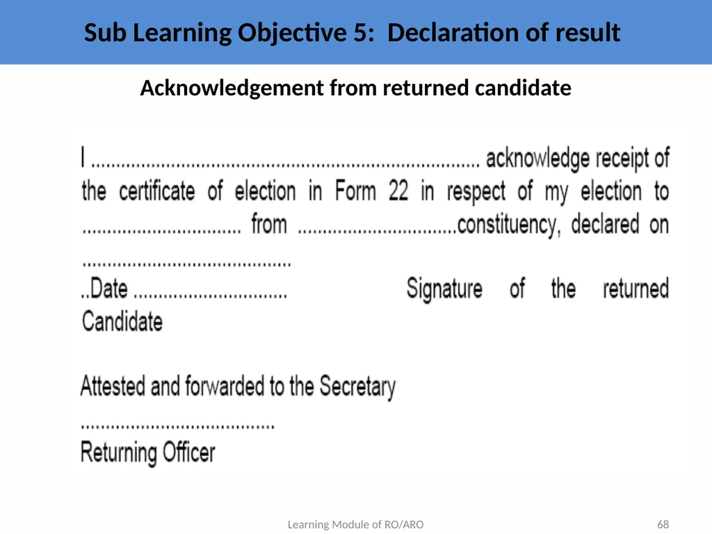Learning Objective : To understand the law and - slide 68 of 73