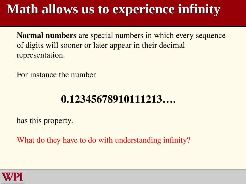 WPI Mathematics Institute for Secondary Teaching - slide 9 of 27