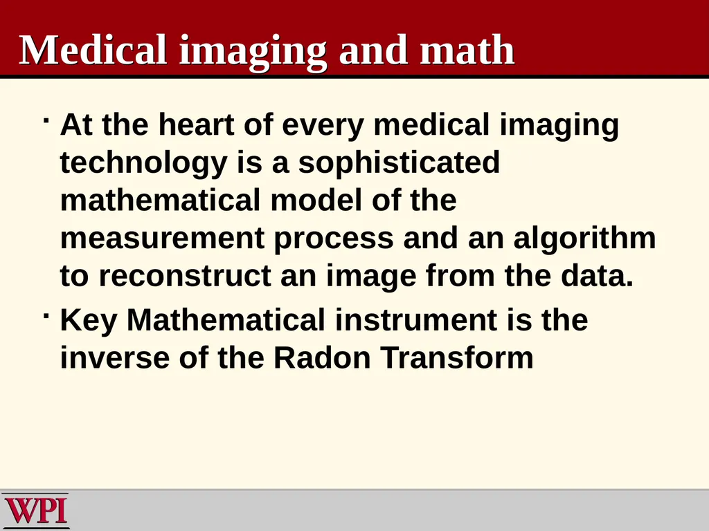 WPI Mathematics Institute for Secondary Teaching - slide 16 of 27