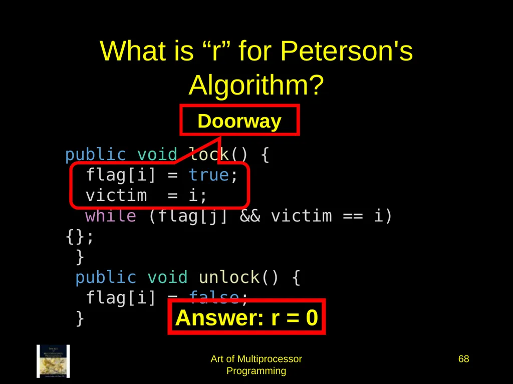 Art of Multiprocessor Programming 2 Mutual - slide 67 of 93