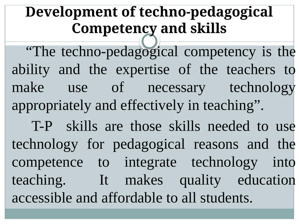 Developing Techno-Pedagogic Skills Introduction We - slide 14 of 28