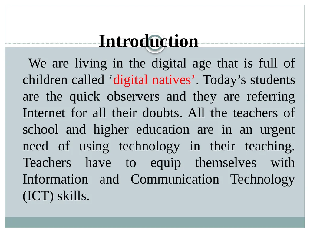 Developing Techno-Pedagogic Skills Introduction We - slide 2 of 28