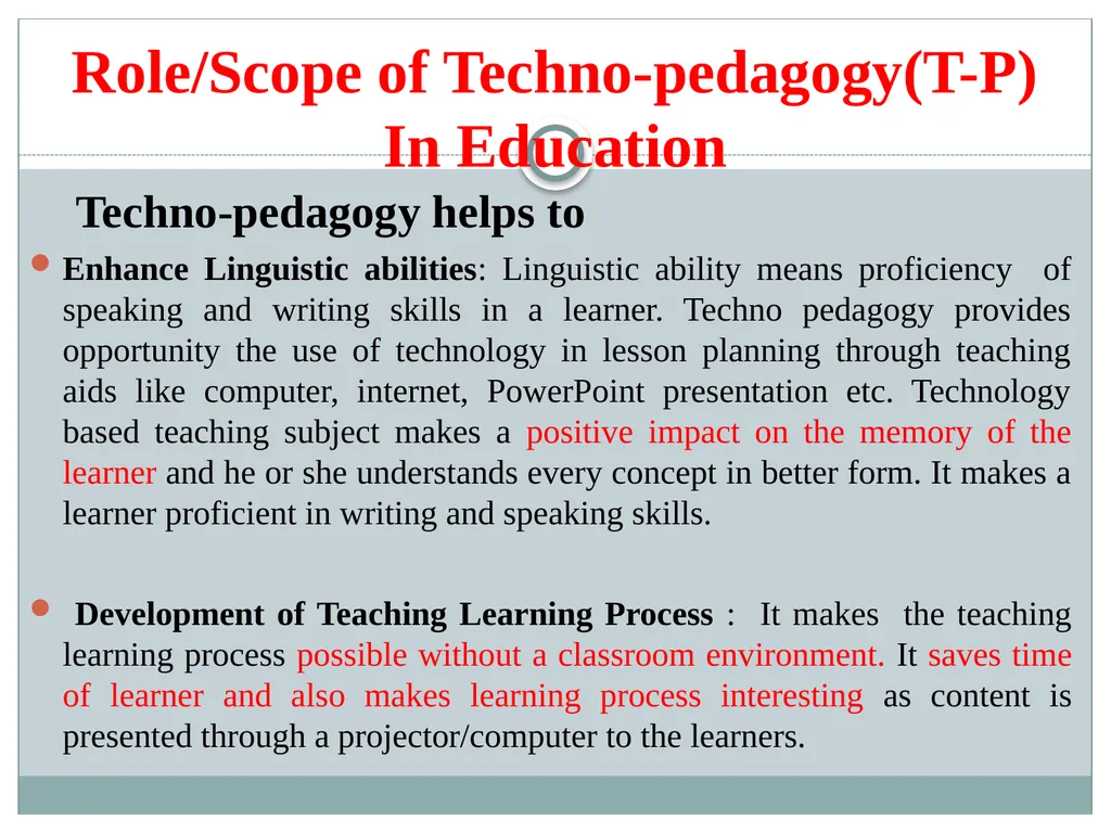 Developing Techno-Pedagogic Skills Introduction We - slide 10 of 28