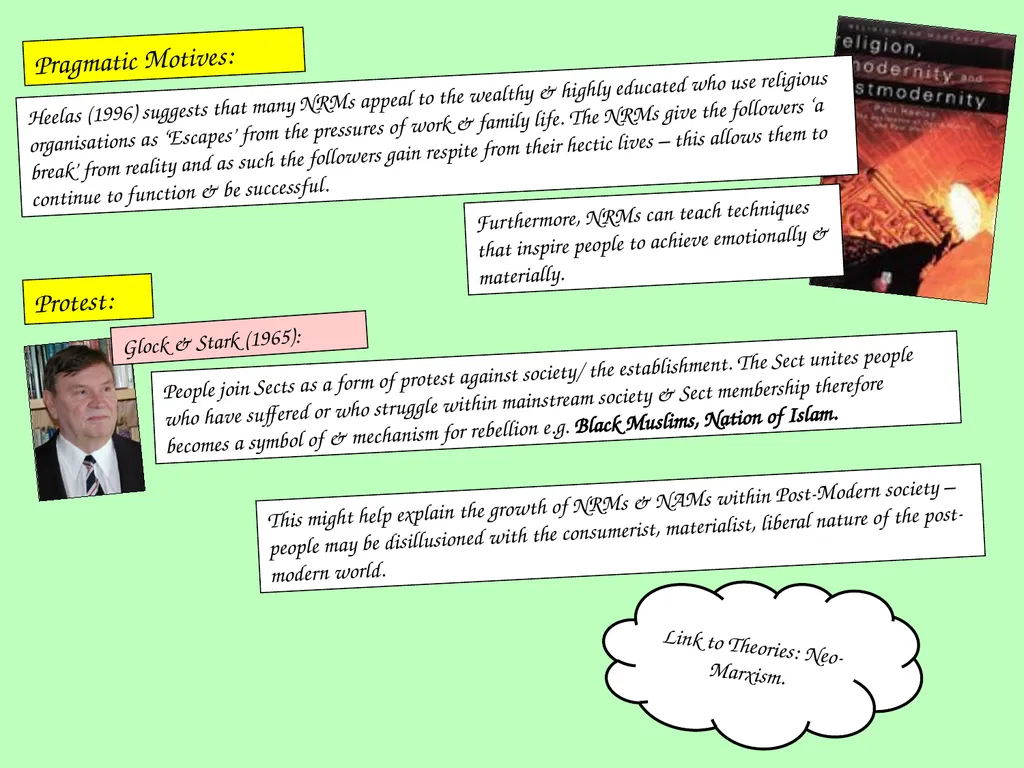 The Appeal of Religious Organisations: NRMs have - slide 5 of 8