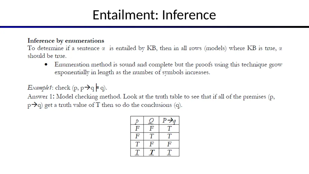 Artificial Intelligence Chapter 7: Logical Agents - slide 11 of 23