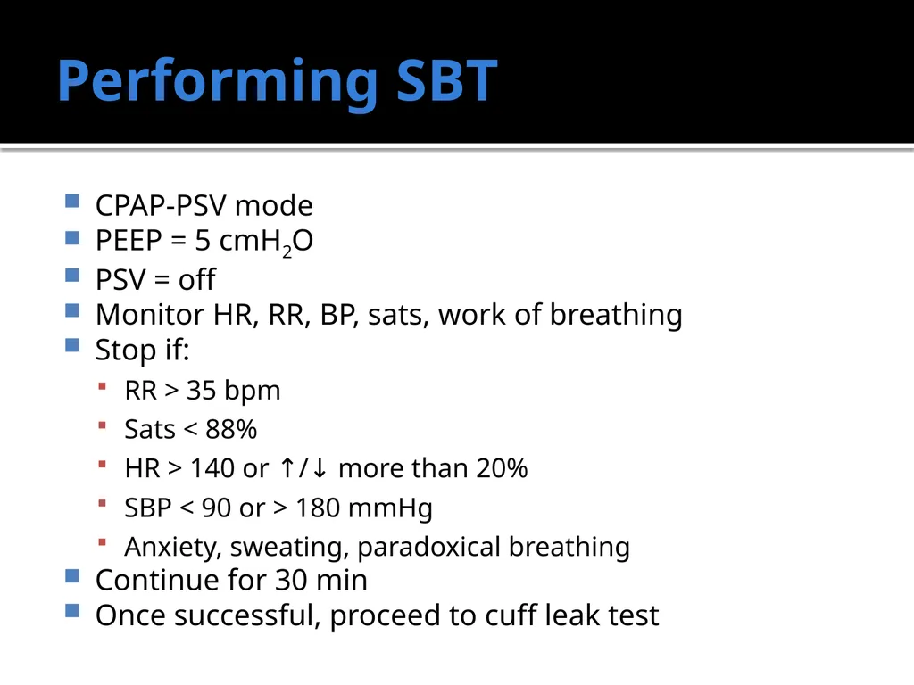 Weaning from the Ventilator Saadiq Moolla ICU - slide 12 of 28