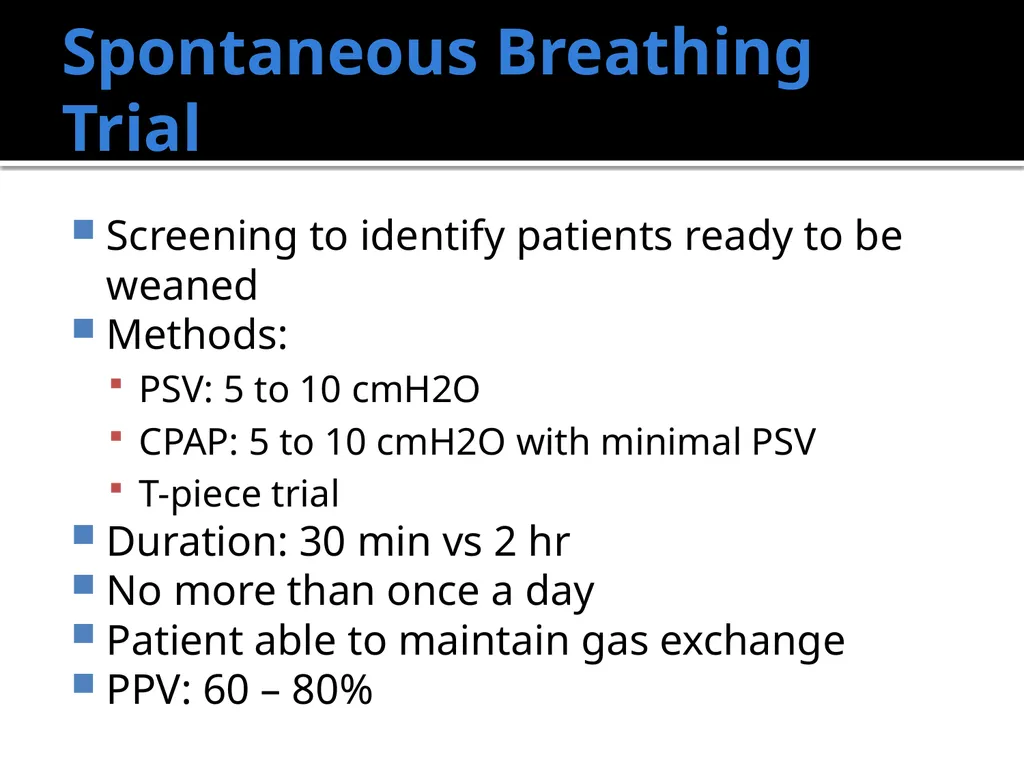 Weaning from the Ventilator Saadiq Moolla ICU - slide 11 of 28