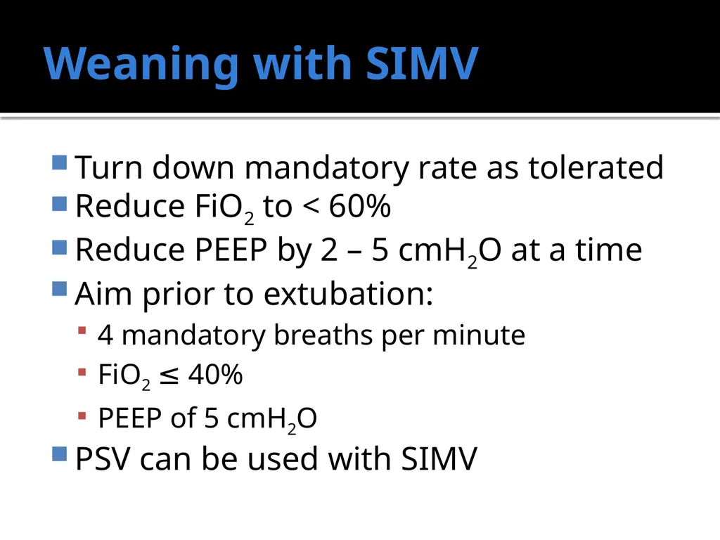 Weaning from the Ventilator Saadiq Moolla ICU - slide 19 of 28