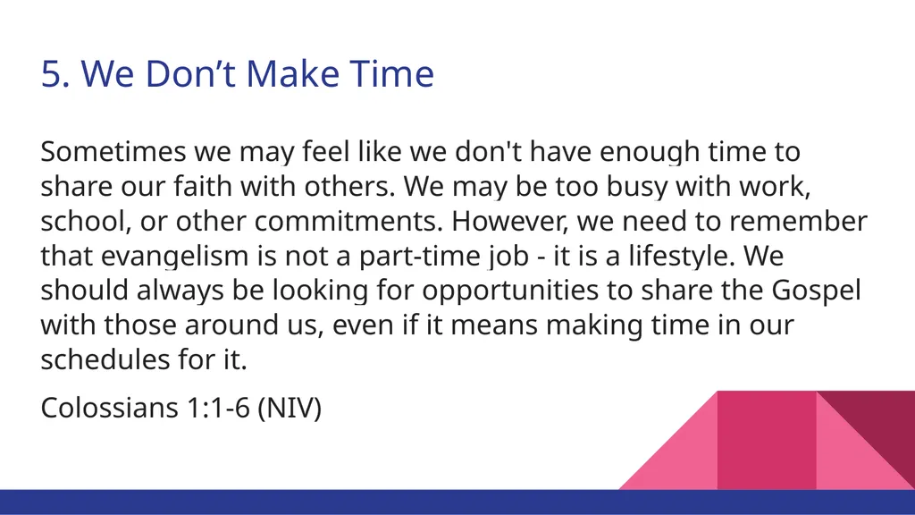 The Black Church: Obstacles to Sharing Our Faith - slide 9 of 14