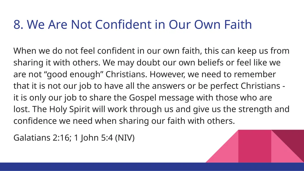 The Black Church: Obstacles to Sharing Our Faith - slide 12 of 14