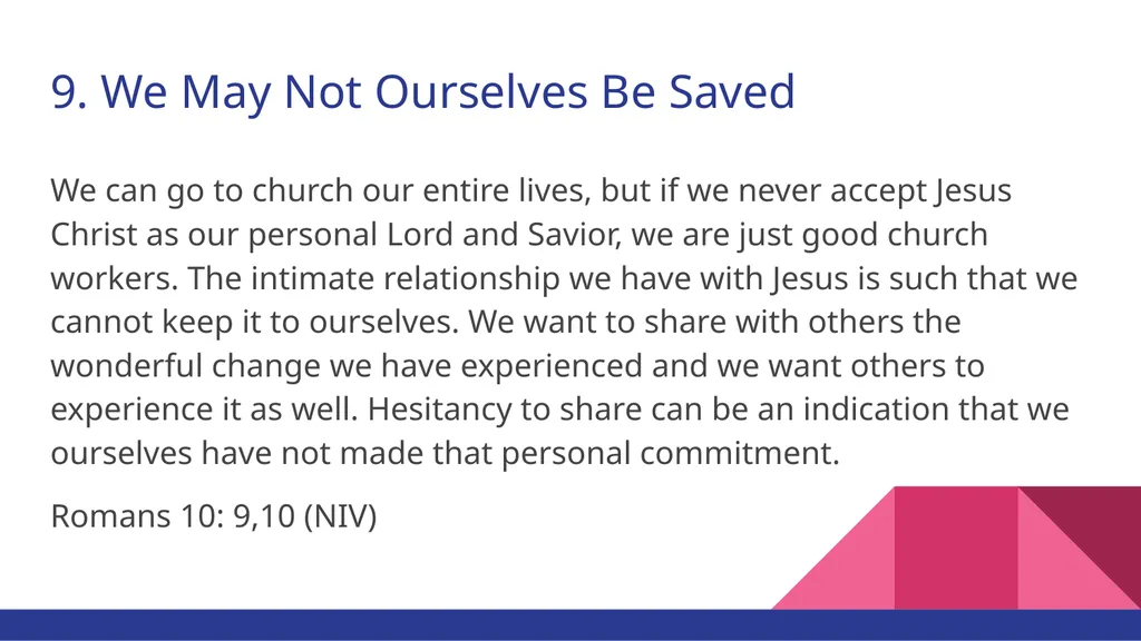 The Black Church: Obstacles to Sharing Our Faith - slide 13 of 14