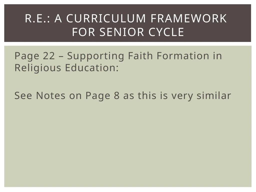 Leaving Certificate Religious Education Syllabus - slide 19 of 20