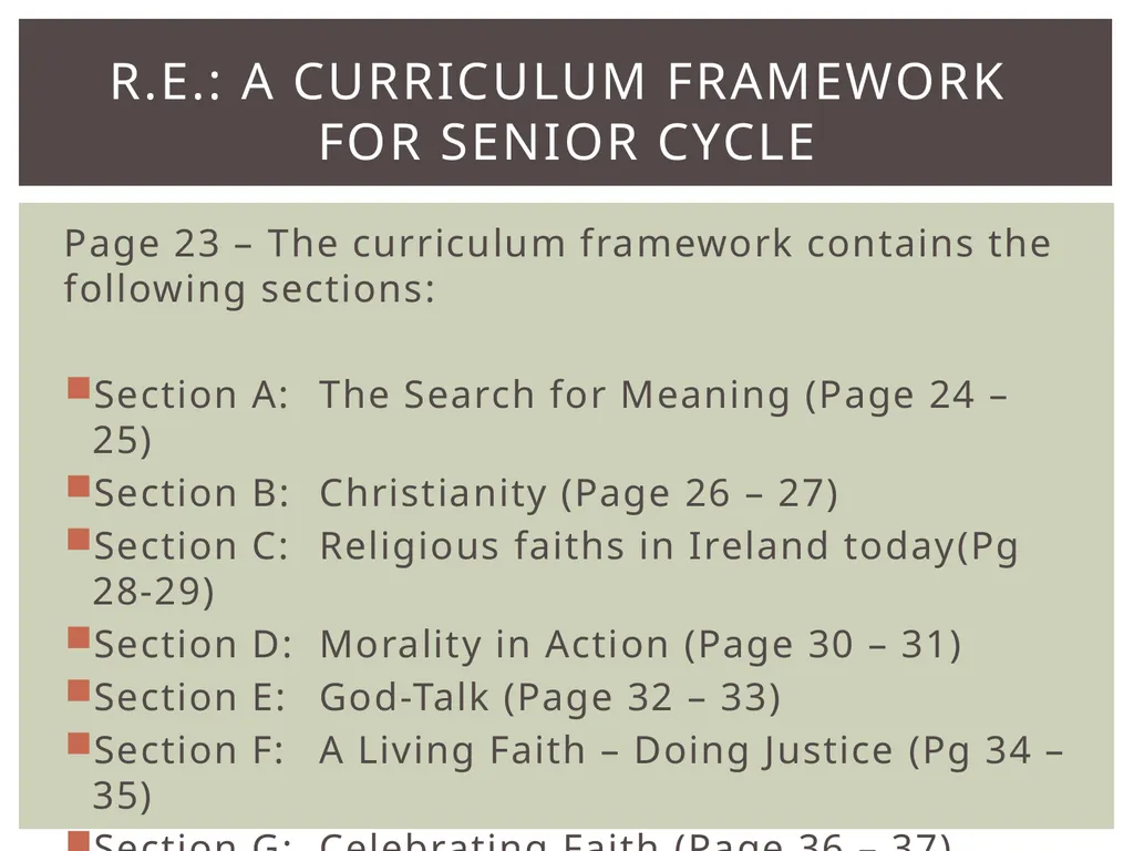 Leaving Certificate Religious Education Syllabus - slide 20 of 20