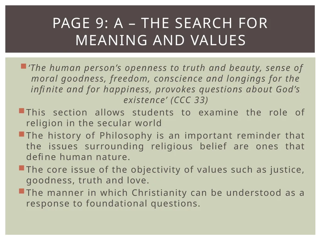Leaving Certificate Religious Education Syllabus - slide 7 of 20