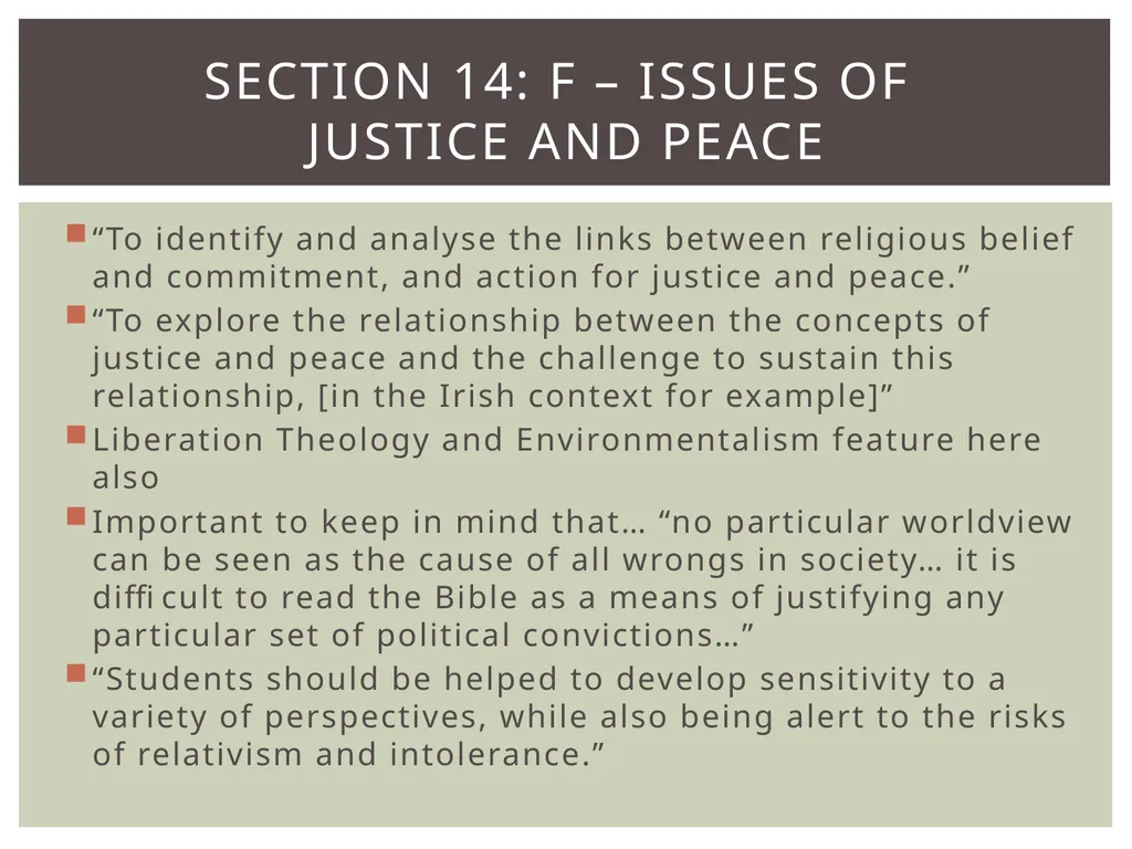 Leaving Certificate Religious Education Syllabus - slide 12 of 20