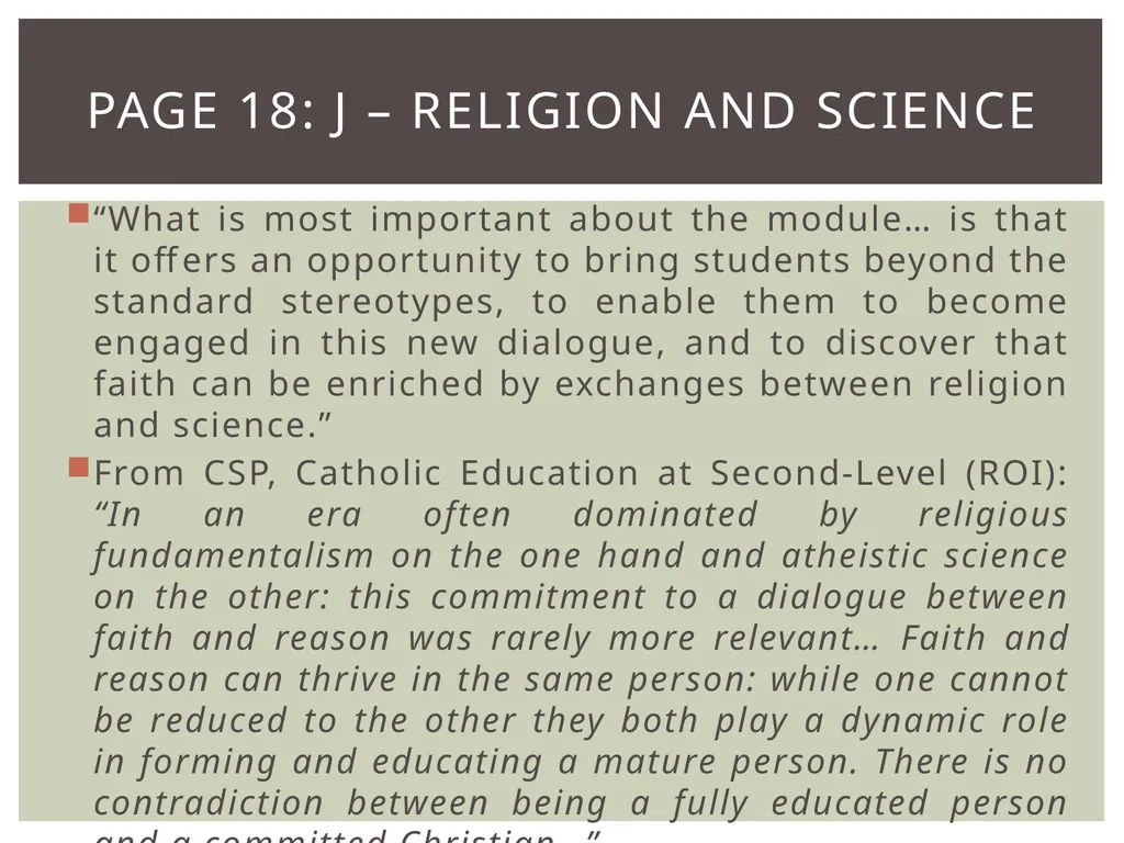 Leaving Certificate Religious Education Syllabus - slide 16 of 20