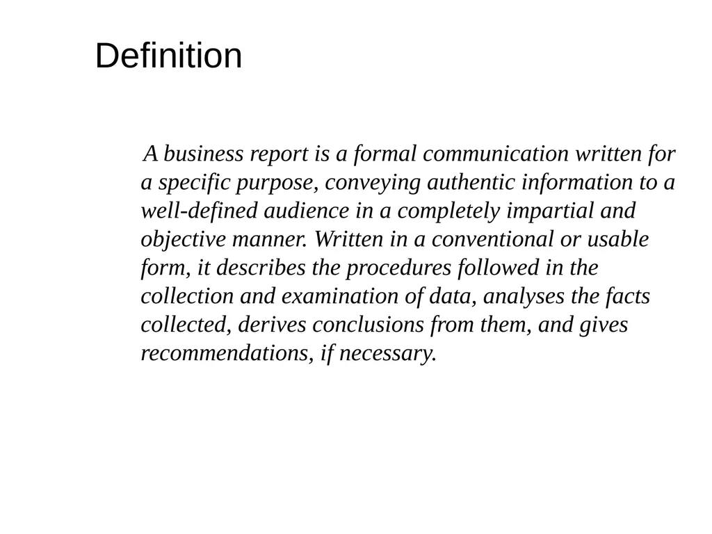 Business Reports Introduction Reports are written - slide 3 of 101